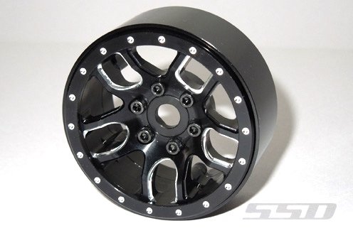 SSD RC 1.9' Double Time Wheels (Black) (2)