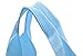 Handy Laundry Clear Tote Bag - Zipper Closure, Long Shoulder Strap, Fabric Trimming. (Teal)