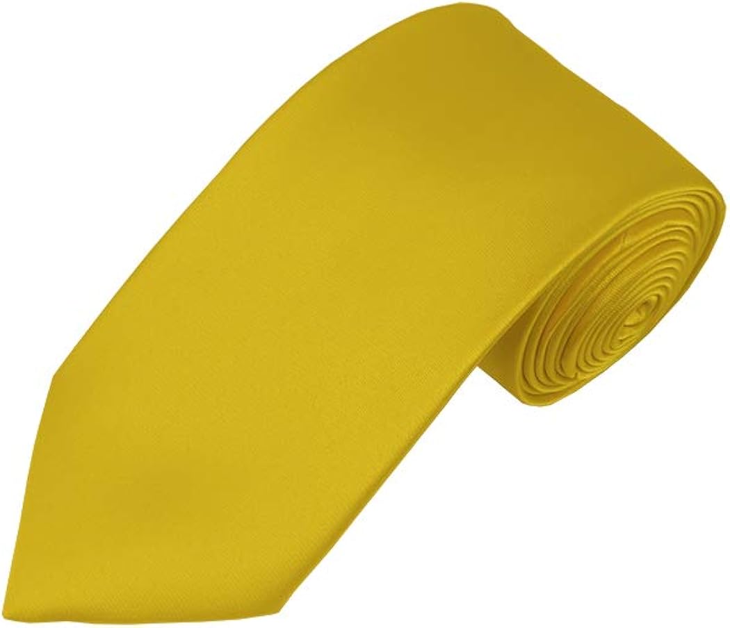 Solid Mustard Slim Men's Necktie at Amazon Men’s Clothing store