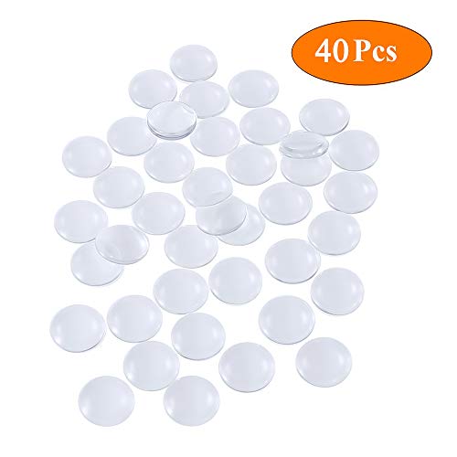 HAUTOCO 1.18 inch/30mm Round Glass Cabochons Clear Dome Cabochons Tiles for DIY Craft Photo Charms, Cameo Pendants, Rings, Necklace and Jewelry Making, 40PCS - Thumbnail 7