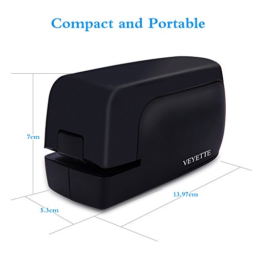 Electric Stapler, VEYETTE Black High Impact Stapler with Adapter for Office Home School Use, 15 to 20 Sheets
