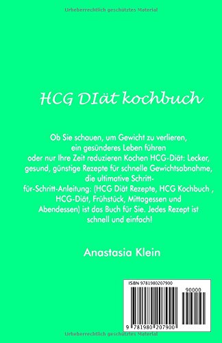 [- HCG Diät Kochbuch: Das Abnehmen mit der Stoffwechselkur -]