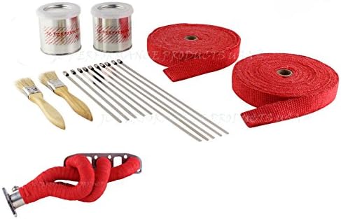 JCP Heat-Resistant Header and Exhaust Pipe-Wraps (Grey Ceramic, 2 Inch Thick x 50 Foot Length)