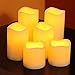 Lily's Home Battery Operated Flickering Flameless LED Votive Candles with Timer, Set of 6