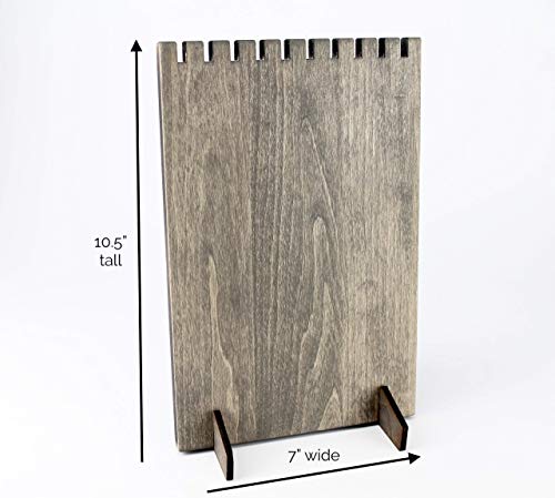 Rustic Gray Wood Necklace Holder, Jewelry Display Stand, Retail Boutique Craft Show
