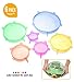 Silicone Stretch Lids - 6PCS Ultimate Instalids Silicon Cover for Various of Containers Keeping Food Fresh Dishwasher And Freeze