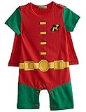 A&J Design Baby Boys' Robin Short Sleeve Romper Costume