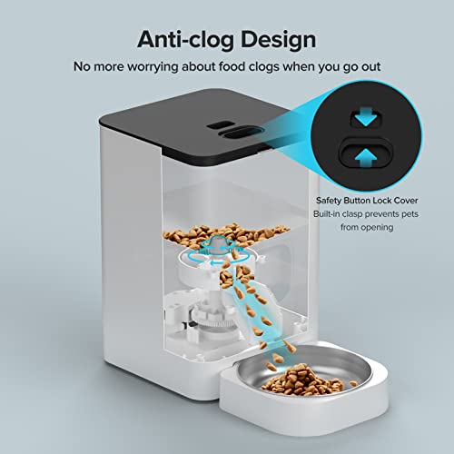 VOLUAS Automatic Pet Feeders for Cats and Dogs, Dry Food Dispenser with