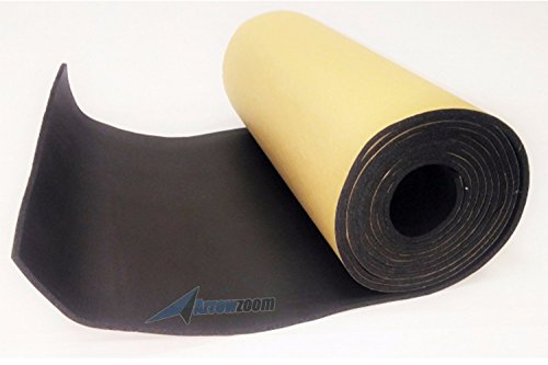 Arrowzoom New 1 Meter - 100 X 50 X 1 cm Self-Adhesive Lightweight Automotive Sound Deadening & Insulation Rubber Barrier Mat AZ1136 (Black)