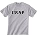USAF Athletic Air Force Short Sleeve T-Shirt in Sport Grey - X-Large