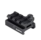 Monstrum Low Profile Picatinny Riser Mount (0.5" H x 1.5" L), for Red Dots