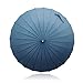 Becko Manual Open & Close Umbrella Long Umbrella with 24 Ribs, Durable and Strong Enough for the Wind and Rain, Easy to Carry on Your Back By Its Own Bag (Blue)