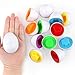 Eadear 6Pcs Kids Infant Toddler Simulation Eggs Color Shape Matching Egg Set Educational Development Puzzle Toy Pegged Puzzles Toy Kids Education Toy for Kids Boys Girls Pegged Puzzles
