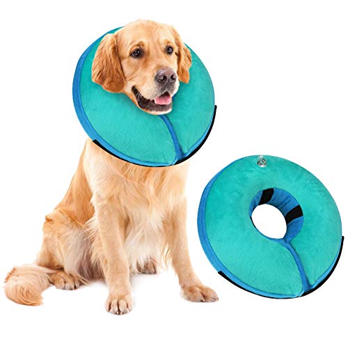 MUKSIRON Inflatable Dog Cone Collar,Dog Cone Alternative After Surgery