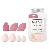 Makeup Sponge Blender Set in Different Colors, Beauty Foundation Blending Sponge Water Drop/Tear Drop Makeup Sponges Multipurpose 7 Pieces (Pink)