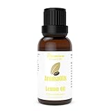 Lemon Essential Oil by AromaOils - Best 100% Pure Cold Pressed - Strong Citrus Scent in Aromatherapy Diffuser, as a Natural Household Cleaner and Disinfectant, and DIY Skin Care Recipes - 1 oz (30 ml)