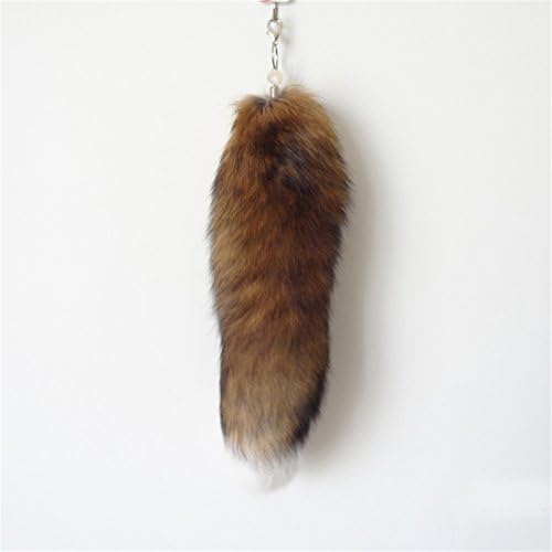 HHIPP 16" Stylish Fox Fur Tail jewellery Bag Hanging Keyring Fashion Accessories Cosplay Toy B1 (2)