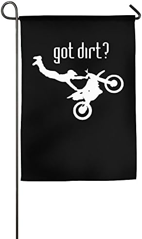 UDSNIS Got Dirt Bike Motorcross Racing Garden Flag 12 X 18 Inch Size Banner For House Decoration Black
