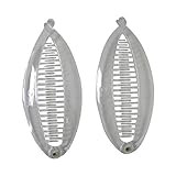 SET OF TWO Clear 3.5 Inch Mini Banana Clip Hair Clincher