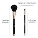 Qivange Makeup Brushes, Soft Cosmetic Powder Highlighter Brush Professional Makeup Brush Set with Gift Box(15 pcs, Black with Rose Gold)