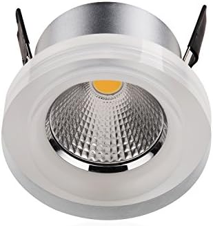 OBSESS Acrylic LED Recessed Downlight, Round Shape Acrylic LED Recessed Downlight Fixture for Indoor General and Display Lighting, Cabinet Lighting, 8W 3-Inch Ceiling Light 2700K Warm White