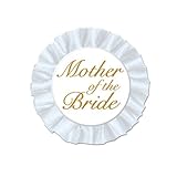 Mother Of The Bride Satin Button Party Accessory (1 count) (1/Pkg)