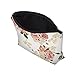 HAPPYLIVE SHOPPING Makeup Toiletry Cosmetic Travel Carry Bag Zippered Luggage Pouch Multifunction Make-up Bag Holder Organizer For Adult Women Men (Nice Floral)