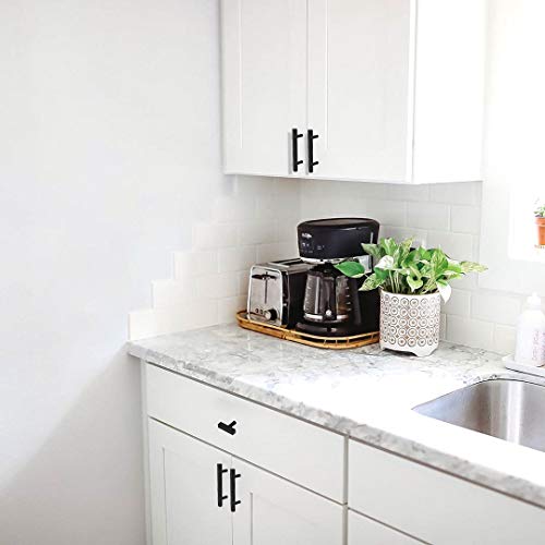 Goldenwarm Drawer Pulls Black Square Cabinet Hardware Lsj22bk76 Flat Black Kitchen Cupboard Handles Door Handles And Pulls 3 Inch 76mm Hole Centers 18 Pack Pricepulse