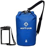 Earth Pak -Waterproof Dry Bag - Roll Top Dry Compression Sack Keeps Gear Dry for Kayaking, Beach, Rafting, Boating, Hiking, Camping and Fishing with Waterproof Phone Case