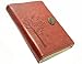 Valery Classic Leather Notebook Retro Vintage Diary & Journal Medium Size for Men/women Daily Use Gift -Traveler Journal-blank & Lined Refillable Loose Leaf Pages-tree Leaf Design (Brown)