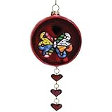 Romero Britto Colorful Butterfly in Glass Ball Christmas Ornament