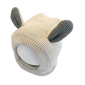 mossty Warm Winter Earflap Hood Hat Infant Baby Cotton Hat Earmuffs Knitted Thick Hat Headgear for Newborn Toddler