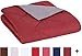 Amazon Basics Twin/Twin XL Reversible Comforter Lightweight Microfiber All Season Blanket, Burgundy/Grey