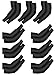 9 Pairs Unisex UV Protection Arm Cooling Sleeves Ice Silk Arm Cover for Men Women, Black