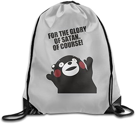Unisex Bag Kumamon For The Glory Of Satan Drawstring Backpack
