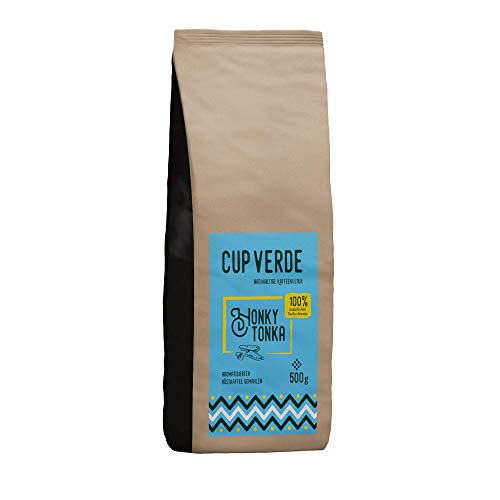 CUP VERDE Honky Tonka Kaffee gemahlen 500 g mit natürlichem Aroma der Tonkabohne (Tonkabohne)