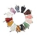 15pcs Assorted Guardian Angel Handmade Carved Gemstone Stone Chakra Crystal Healing Chams Pendant for Necklace Jewelry Making
