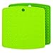 Premium Silicone Pot Holders for Kitchen - Easy to Clean Trivets for Hot Pots and Pans - This Kitchen Tool Works Well as Silicone Trivet, Hot Pads for Oven, Potholders (7x7 in, Green, 1 Pair)