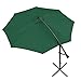 ABCCANOPY 10 FT Hanging Umbrella Cantilever Umbrella Offset Patio Umbrella Outdoor Market Umbrella Easy Open Lift 360 Degree Rotation (Forest Green-1)