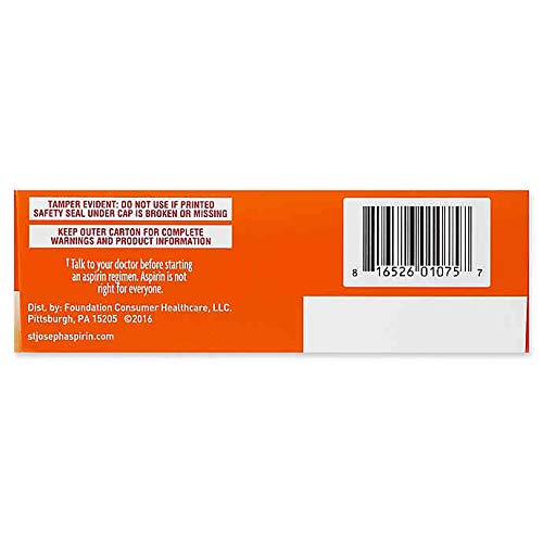 St. Joseph Aspirin Pain Reliever, Chewable Flavored, Low Dose, Orange
