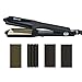 DSHOW Hair Crimper for Women, Hair Waver Hair Straightener with 4 Interchangeable Titanium Ceramic Flat Crimping Iron Plates (Black)