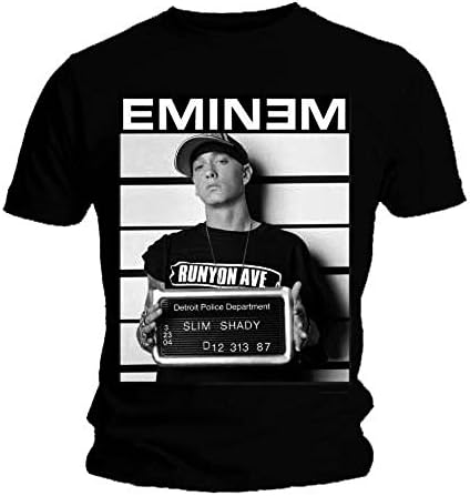 Men's Official T-Shirt Eminem Arrest Photo Marshall