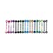 MTRSUE 9 Pairs/18 Pcs Nipplerings Piercing Women,316L Popular Color Splash-Ink 14G Bars Lip Nose Eyebrow Nipple Ear Tongue RingsBody Piercing Jewelry (Splash-Ink)