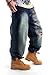 Easy Men's Boy Hip-hop Floral Distressed Plus Size Baggy Jean Long Pants
