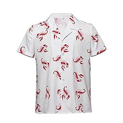 Men's Kramer Seinfeld Lobster Shirt Button-Up White