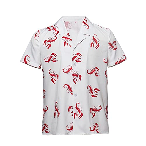Men's Kramer Seinfeld Lobster Shirt Button-Up White