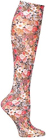 Celeste Stein Women's Moderate Compression Knee High Stockings - Tiny Flowers