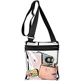 Clear Messenger Bag, See-Thru Stadium Approved Transparent Purse