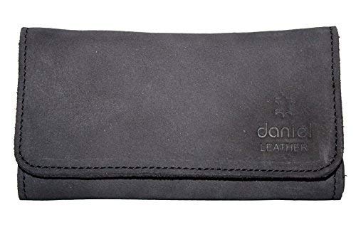 Pure Leather Pouch Hold up to 50 Gram Rolling Bacci (Black) — image 1