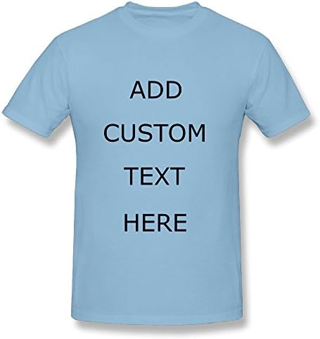 DESIGN YOUR OWN SHIRT Customized T-Shirt - Add Your Picture Photo Text Print (SkyBlue - S)